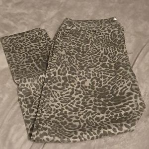 Grey leopard print skinny jeans  NEVER WORN NWOT